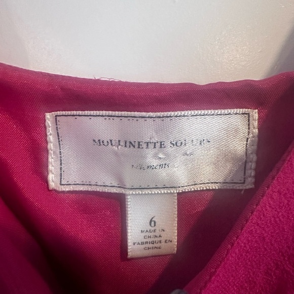 Anthropologie Moulinette Soeurs Sleeveless Magenta Ruffle Mini Dress Size 6 - Picture 3 of 7
